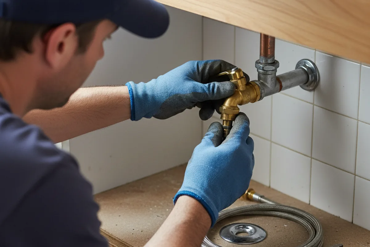 Shutoff valve and fitting work during Faucet and Fixture Repair in Bertram
